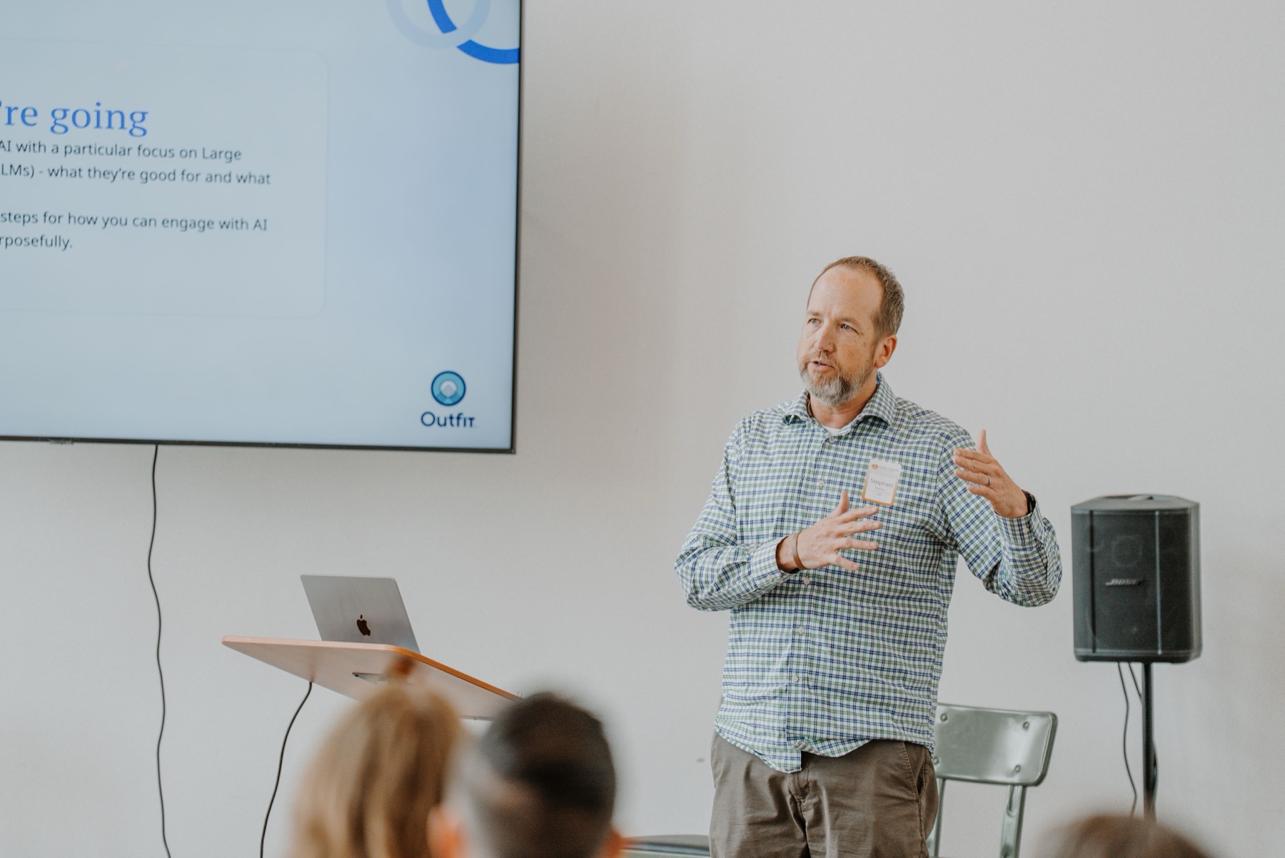 Stephen Redden presenting to a group